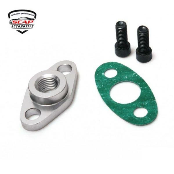 TURBO OIL FEED INLET FLANGE GARRETT T3 T4 T3/4 T04 TO 1/4 NPT SCAP ...