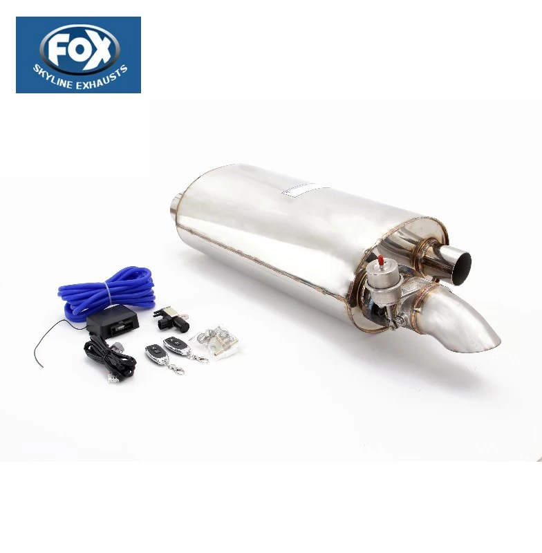 3.0" TOYOTA-R S-TYPE WITH LOGO UNIVERSAL ELECTROVALVE MUFFLER FOX FOX3TS-TYPE  (SKU 36-130)