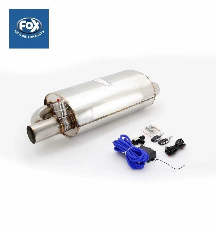 3.5" NISSAN-L Y-TYPE WITH LOGO UNIVERSAL ELECTROVALVE MUFFLER FOX FOX35NY-TYPE  (SKU 36-125)