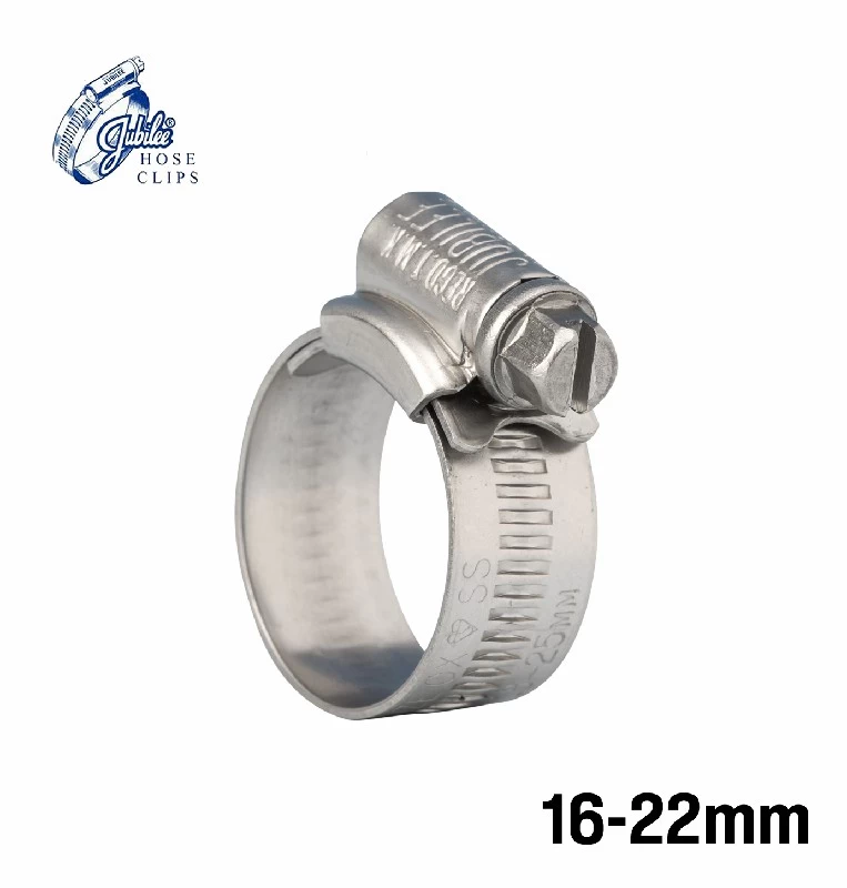 HOSE CLIP 16-22MM NO.0 JUBILEE JUBLY-4200022-0  (SKU 34-097)