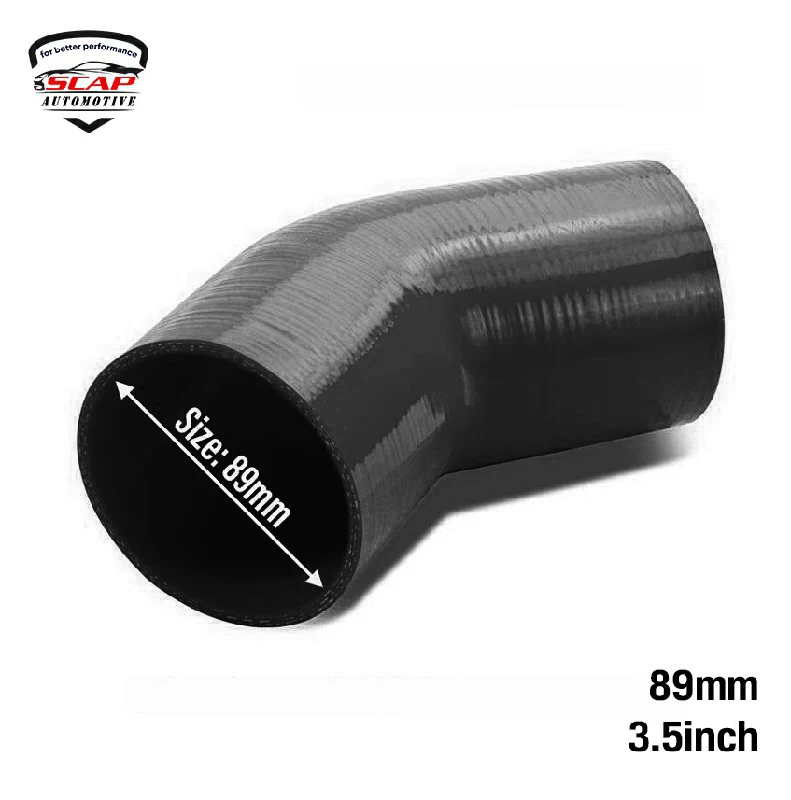 3.5"INCH 45D BLUE SILICON HOSE SCAP SH45D3.5BL  (SKU 34-353)