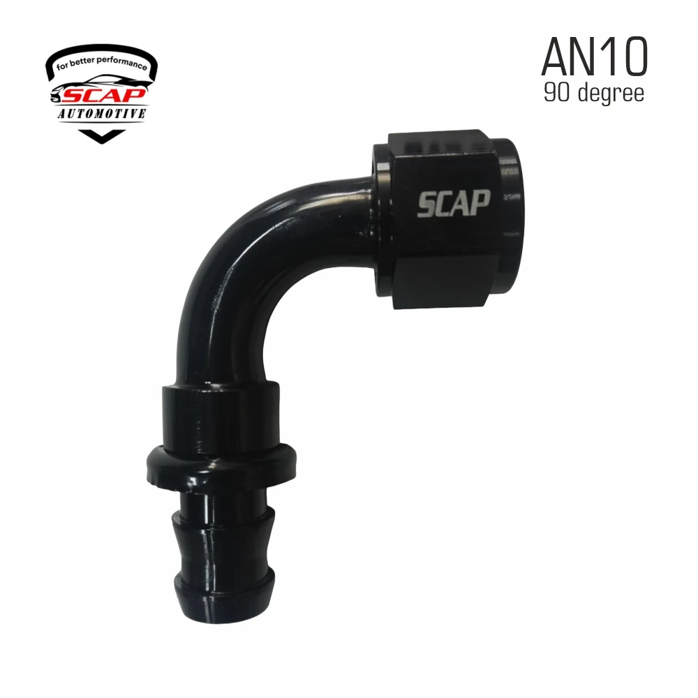 AN10-90B AN10 90D FUEL HOSE END PUSH-0N MALE FITTING (SKU 34-418)