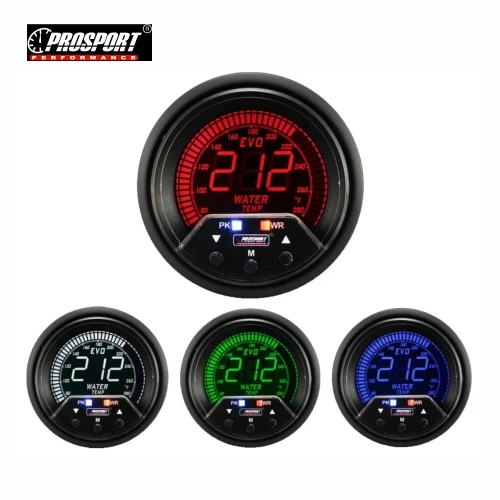 60MM WATER TEMPERATURE GAUGE 4 COLOR ,DIGITAL LCD DISPLAY WITH WARNING & PEAK PSPORT-238EVOWT-PK-R.C (SKU 30-183)